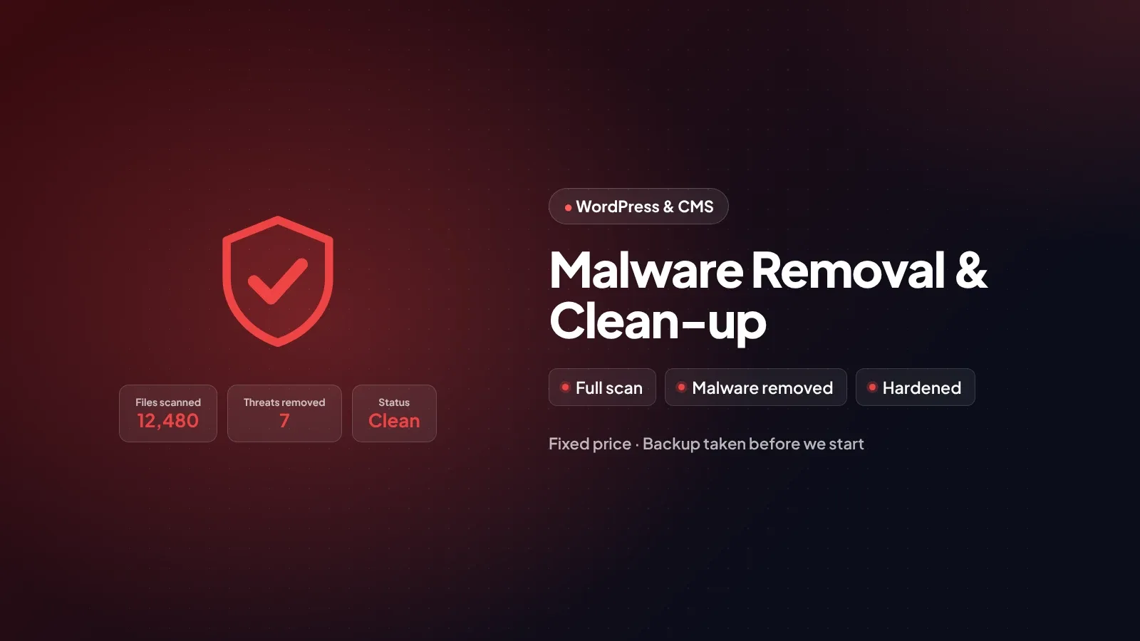 Malware Removal & Clean-up by WOGLOBAL