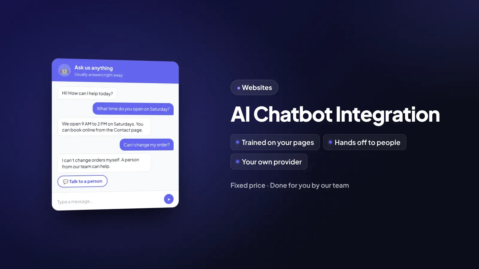 AI Chatbot Integration by WOGLOBAL