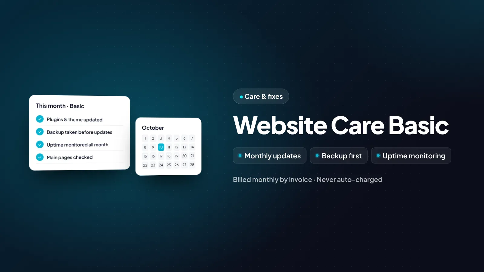 Website Care Basic by WOGLOBAL