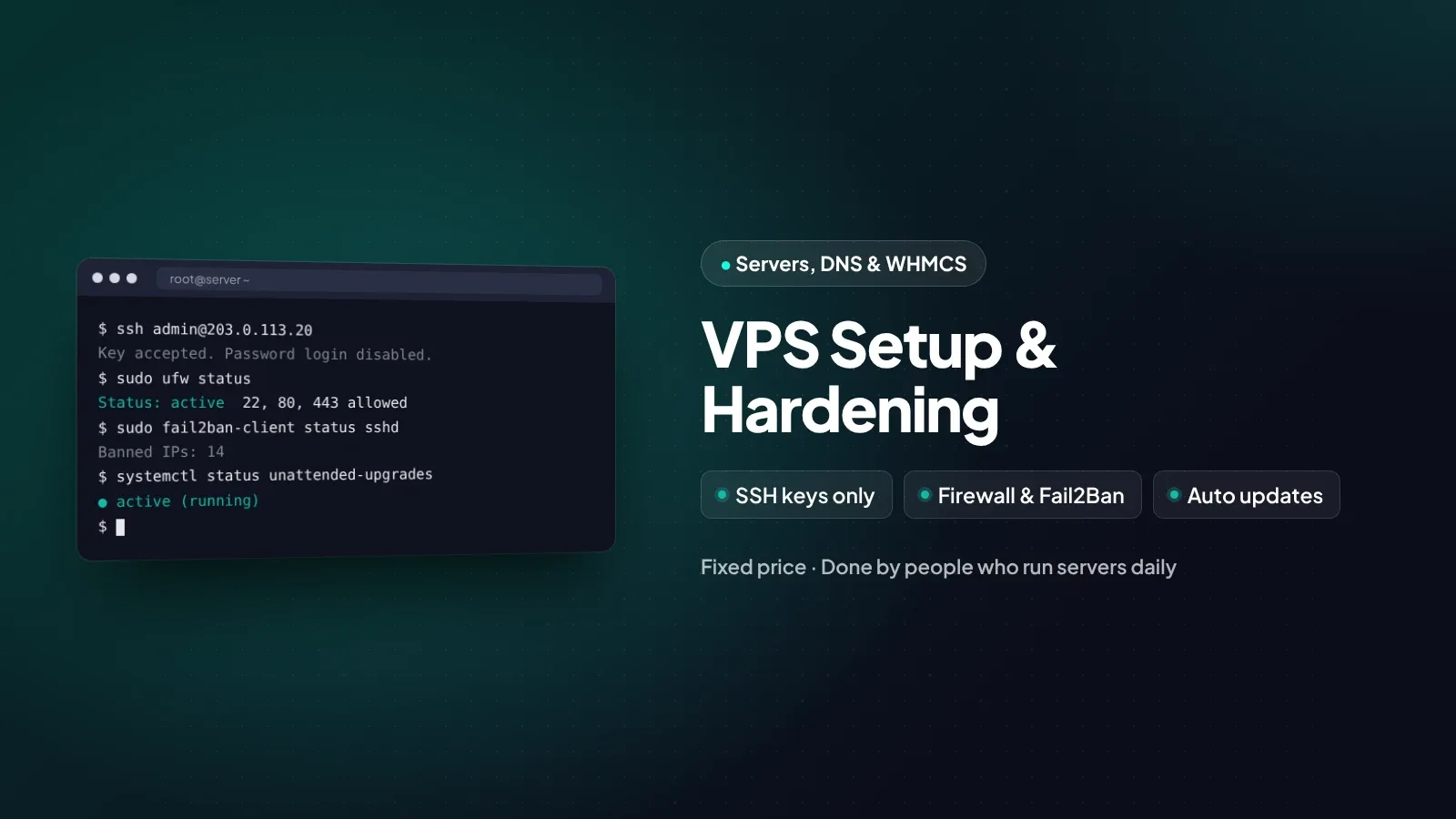 VPS Setup & Hardening by WOGLOBAL