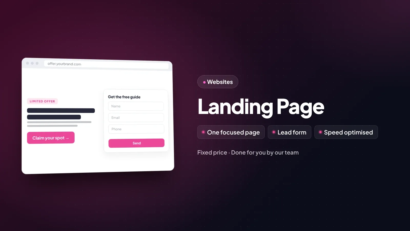 Landing Page by WOGLOBAL