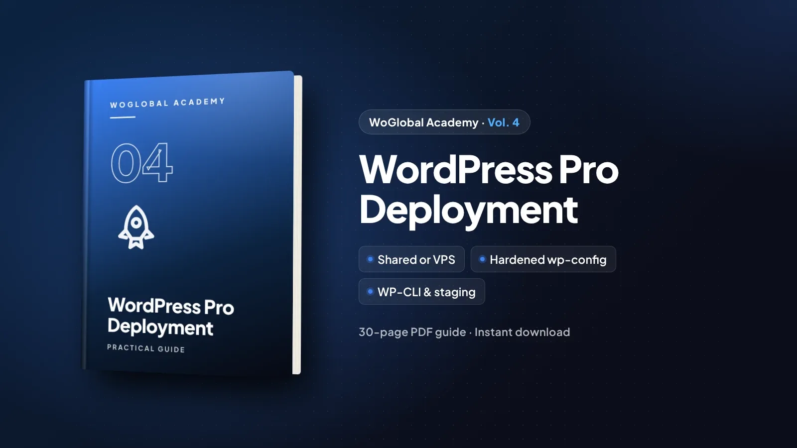 WoGlobal Academy Vol. 4: WordPress Pro Deployment ebook cover