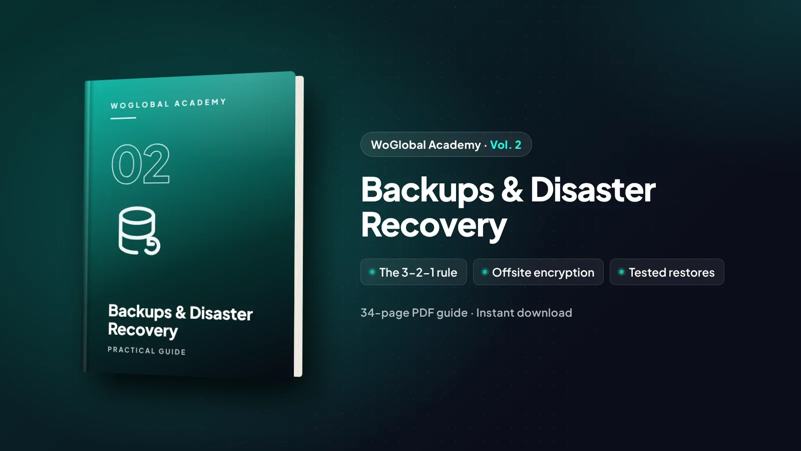 WoGlobal Academy Vol. 2: Backups & Disaster Recovery ebook cover